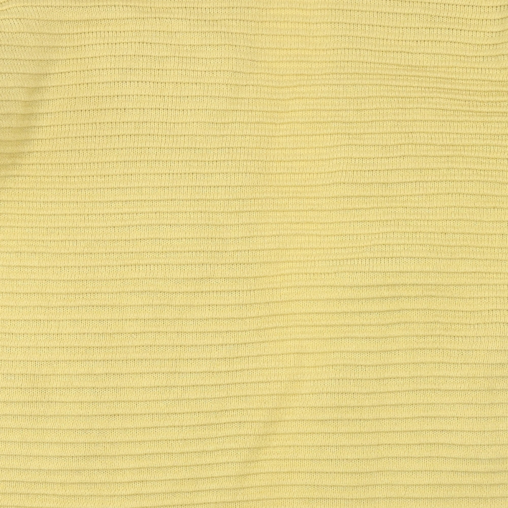 Womens UK Size L Papaya Yellow Pullover Jumper