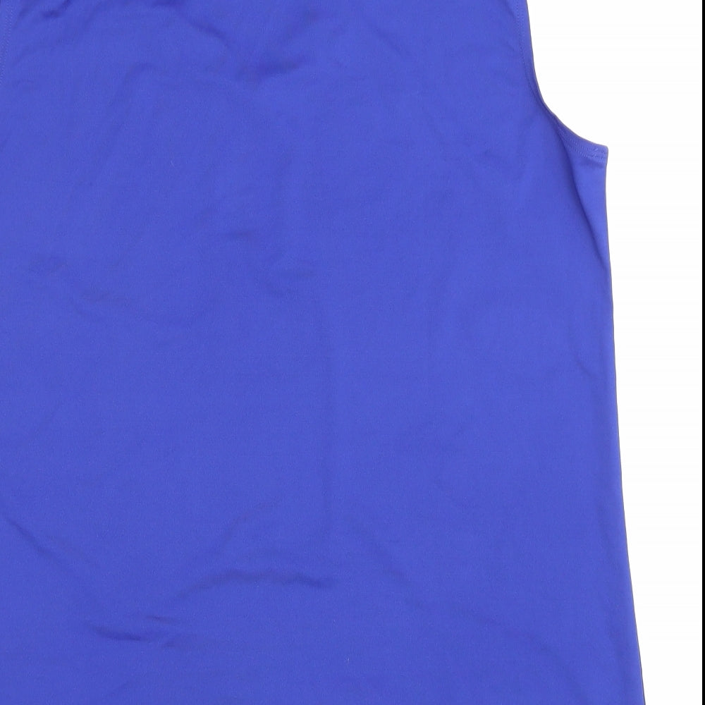 Crivit Womens Black Polyester Basic Tank Size L V-Neck