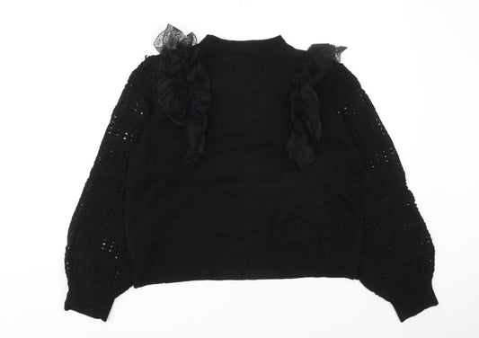 Womens UK Size L SHIEN Black Pullover Jumper