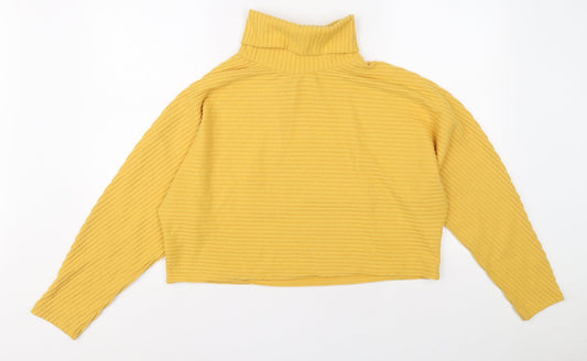 Womens UK Size L New Look Yellow Pullover Jumper