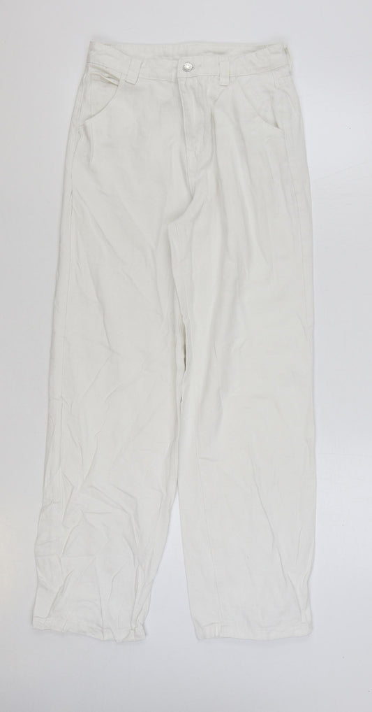 Womens UK Size 28 in SheIn Regular Fit Straight White Jeans