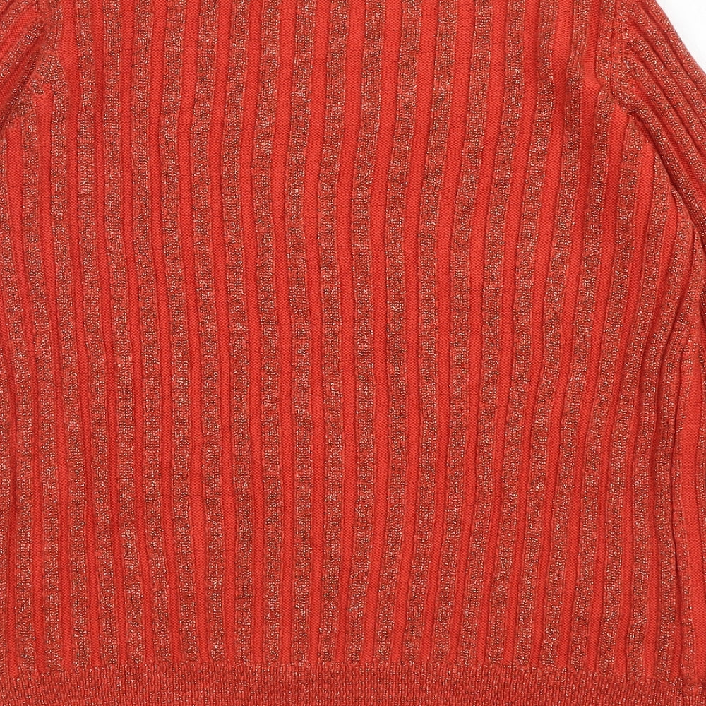 Womens UK Size S Saint Tropez Orange Pullover Jumper
