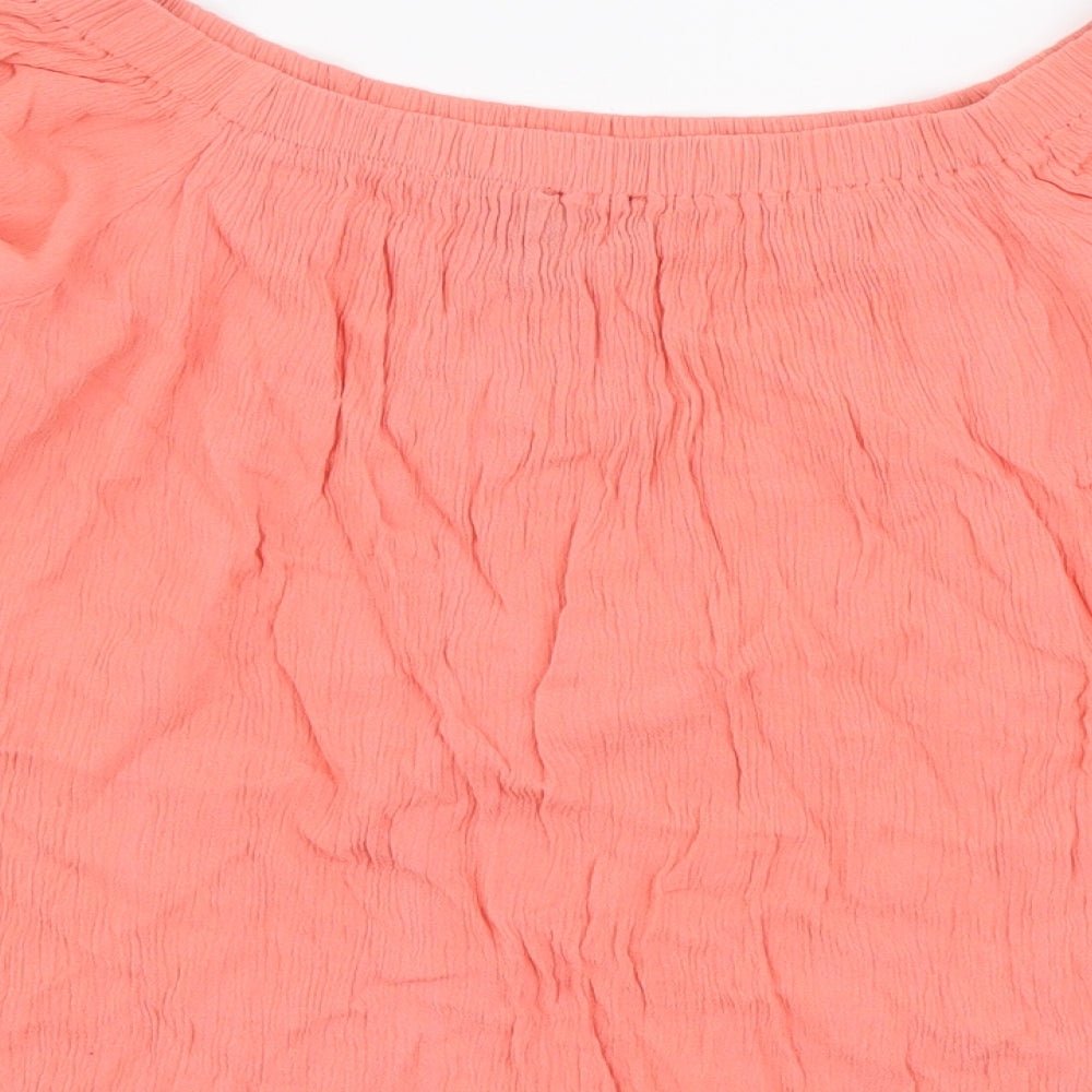 Womens UK Size 10 Atmosphere Orange Basic Blouse