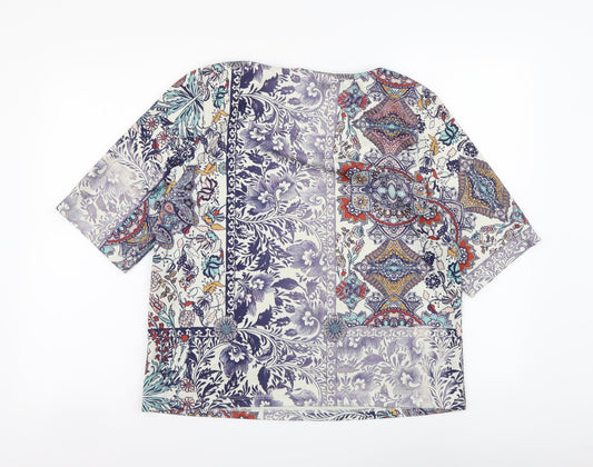 Womens UK Size 12 NEXT Multicoloured Basic Blouse