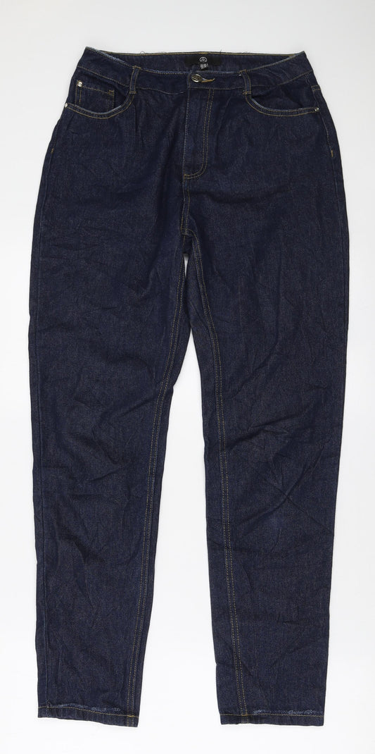 Womens UK Size 8 Missguided Regular Fit Mom Blue Jeans