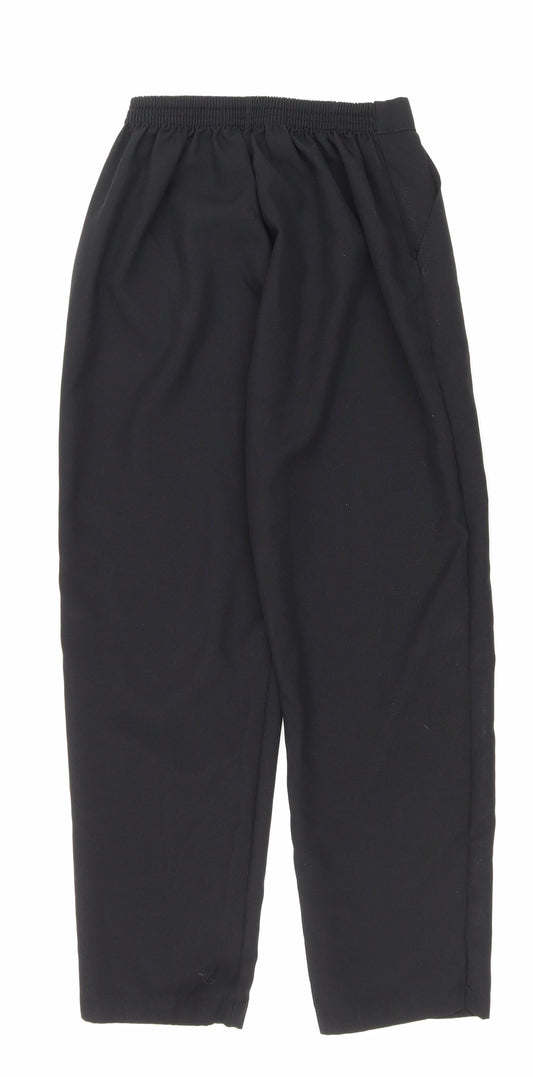 Womens UK Size 10 Preworn Regular Fit Carrot Black Trousers