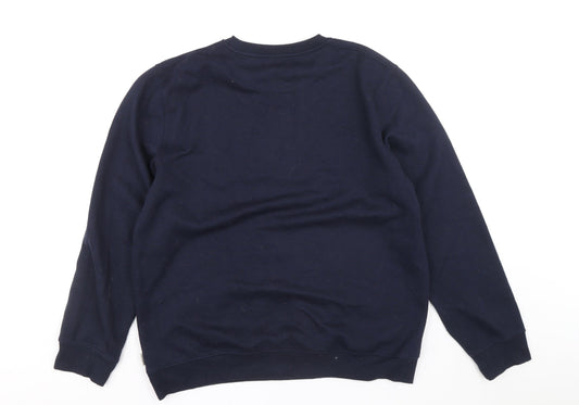 Mens UK Size L Easy Blue Pullover Sweatshirt