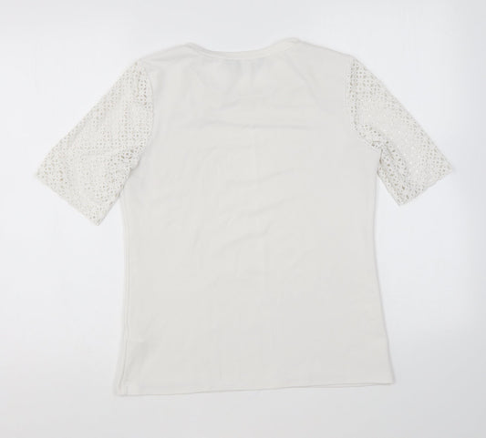 Womens UK Size 8 New Look White Basic Blouse