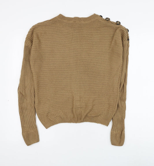 Womens UK Size 8 PEP&CO Brown Pullover Jumper