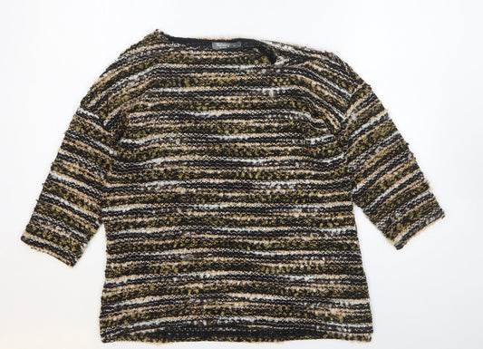 Womens UK Size 10 Nutmeg Multicoloured Pullover Jumper