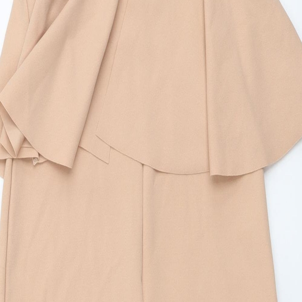 Missguided Womens Pink Polyester Bodycon Size 6 V-Neck Zip