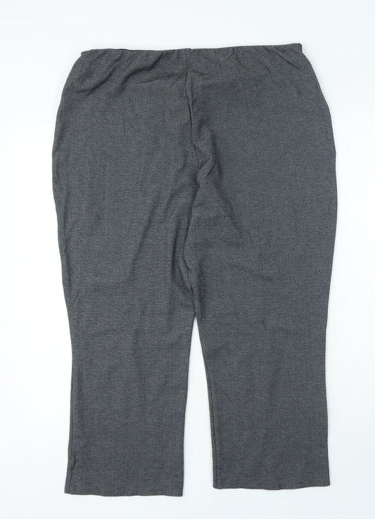 Womens UK Size 16 Preworn Regular Fit Grey Trousers