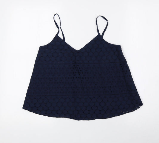 Womens UK Size XS Hollister Blue Cropped Tank