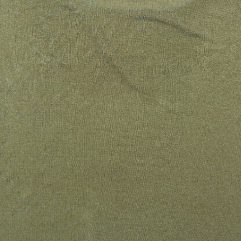 Classics Womens Green Polyester Basic Blouse Size 18 Round Neck