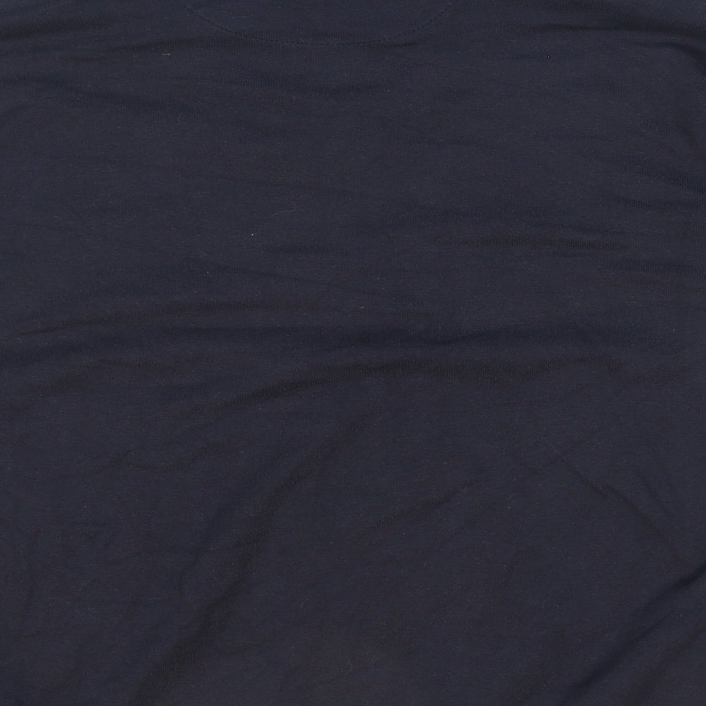 NEXT Mens Blue Collared Polyester Pullover Jumper