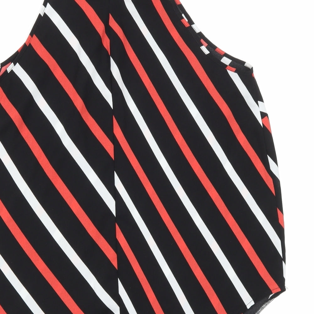 George Womens Multicoloured Striped Polyester Basic Blouse Size 8 Halter