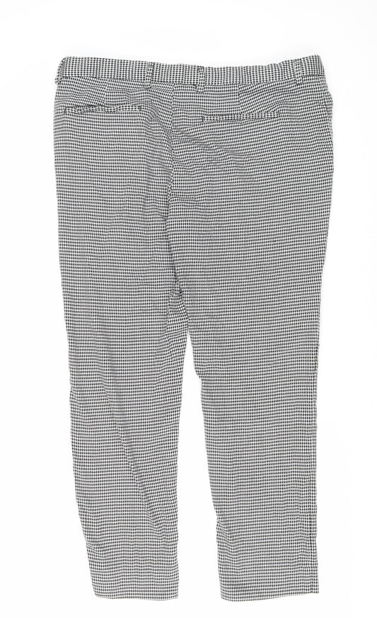 Burton Mens White Geometric Polyethylene Trousers Size 40 in L27 in Regular Zip