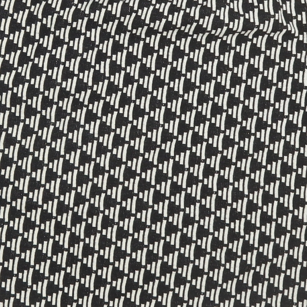 New Look Womens Blue Geometric Polyester Straight & Pencil Skirt Size 8 - Thick Skirt