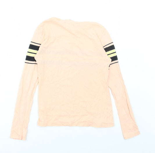 Womens UK Size S Cooperative Pink Basic T-Shirt