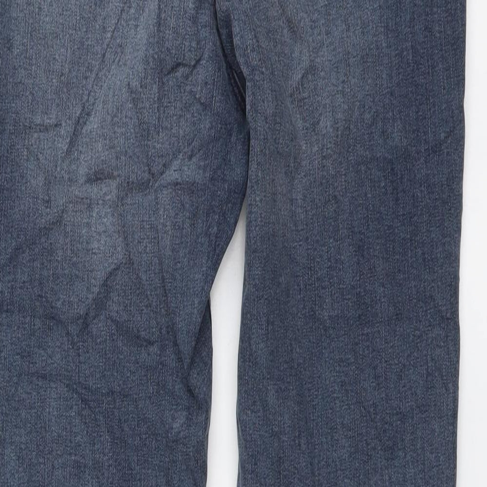 Denim & Co. Womens Blue Cotton Skinny Jeans Size 14 L28 in Regular Button
