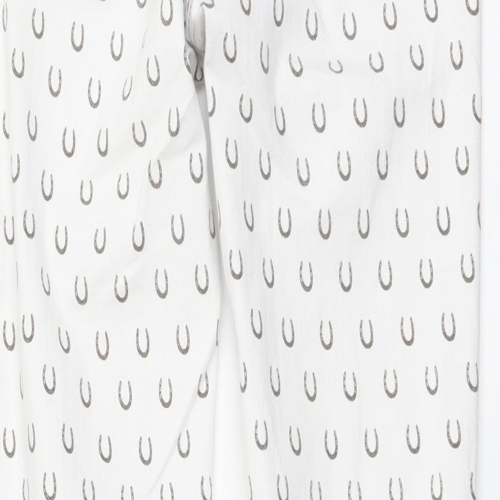 Great Plains Womens White Geometric Cotton Skinny Jeans Size 12 L29 in Regular Button