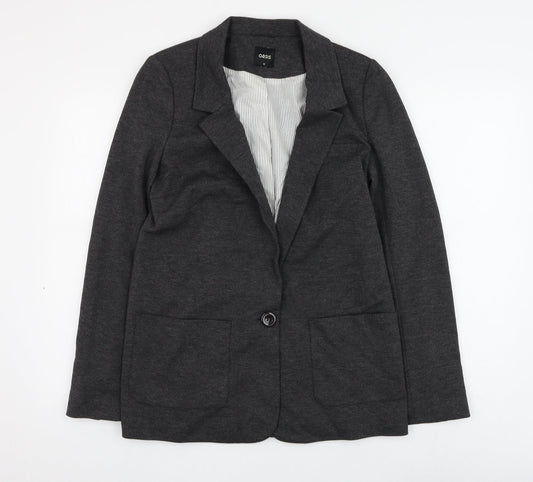 Oasis Womens Grey Jacket Blazer Size M Button