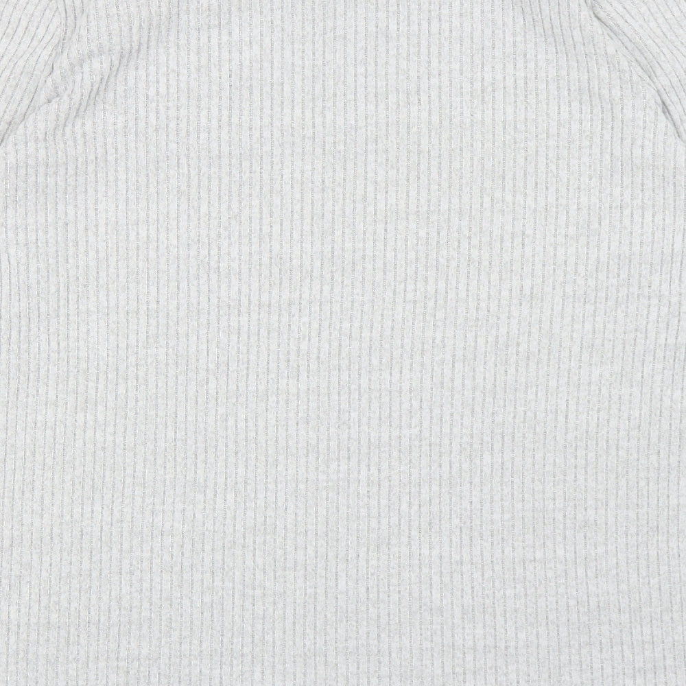 Nutmeg Womens Grey Boat Neck Polyester Pullover Jumper Size 14