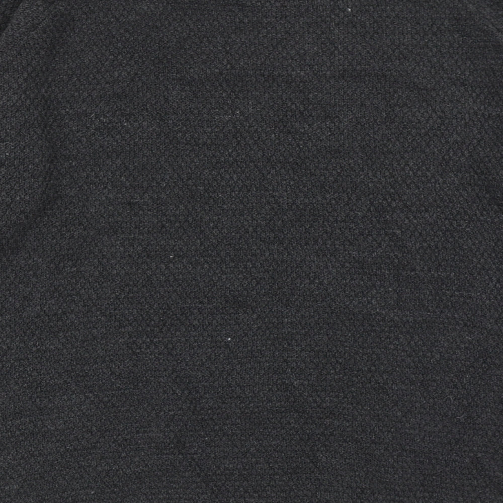 Boohoo Womens Grey Round Neck Acrylic Pullover Jumper Size M - Cut Out Shoulders