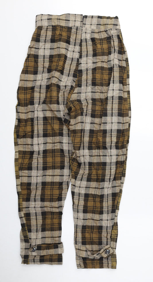 Womens UK Size 10 PRETTYLITTLETHING Regular Fit Yellow Trousers