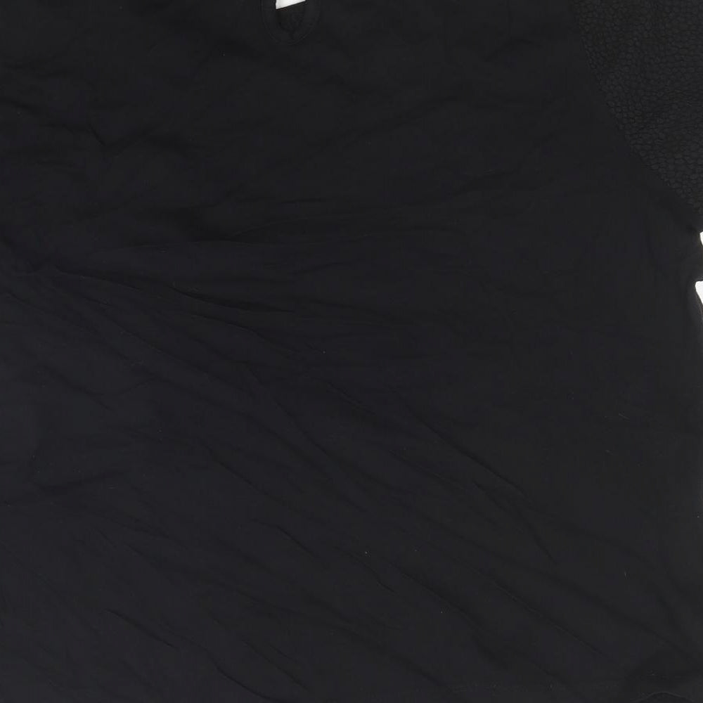 Originals Womens Black Polyester Basic T-Shirt Size 20 Round Neck