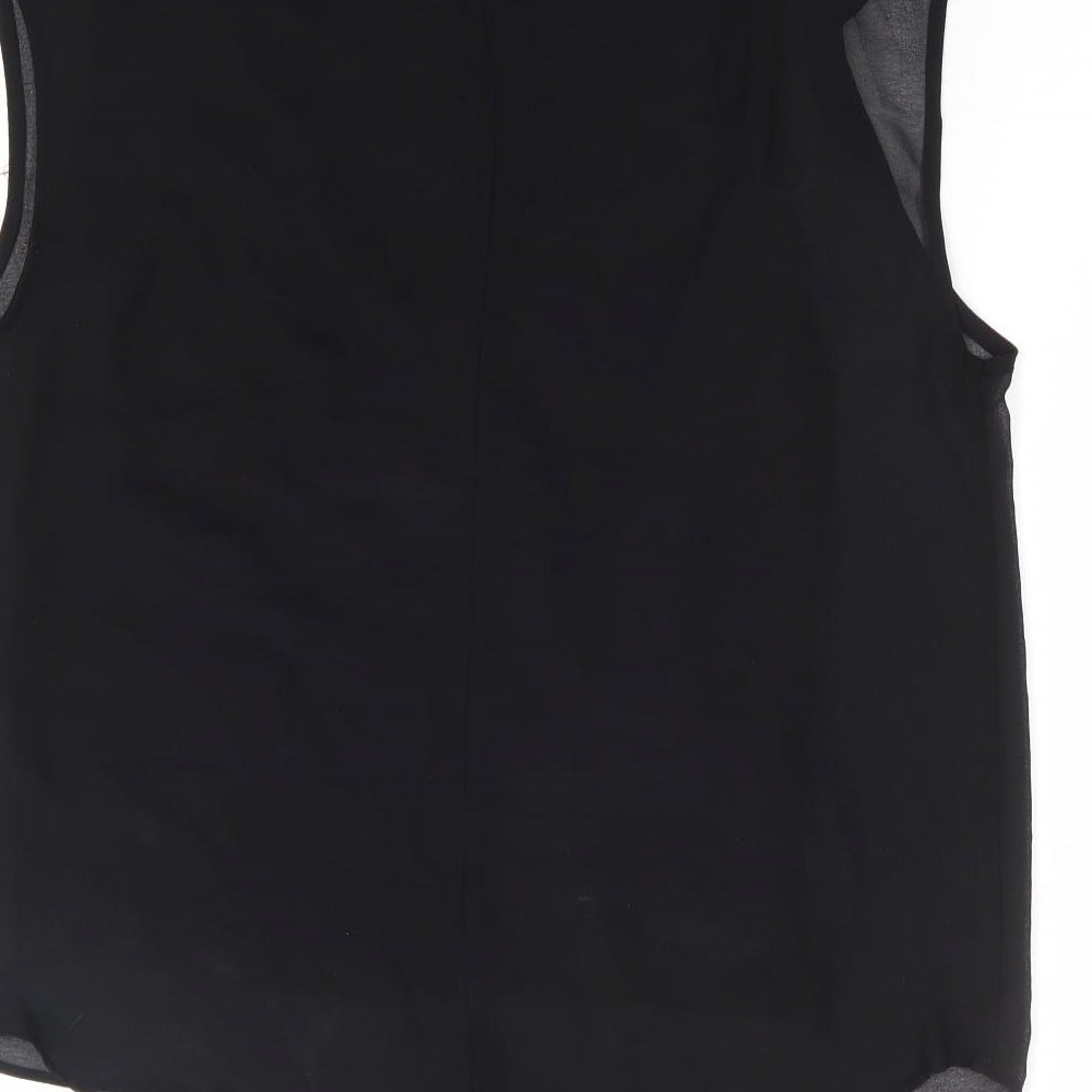 Womens UK Size M Zara Black Basic Tank