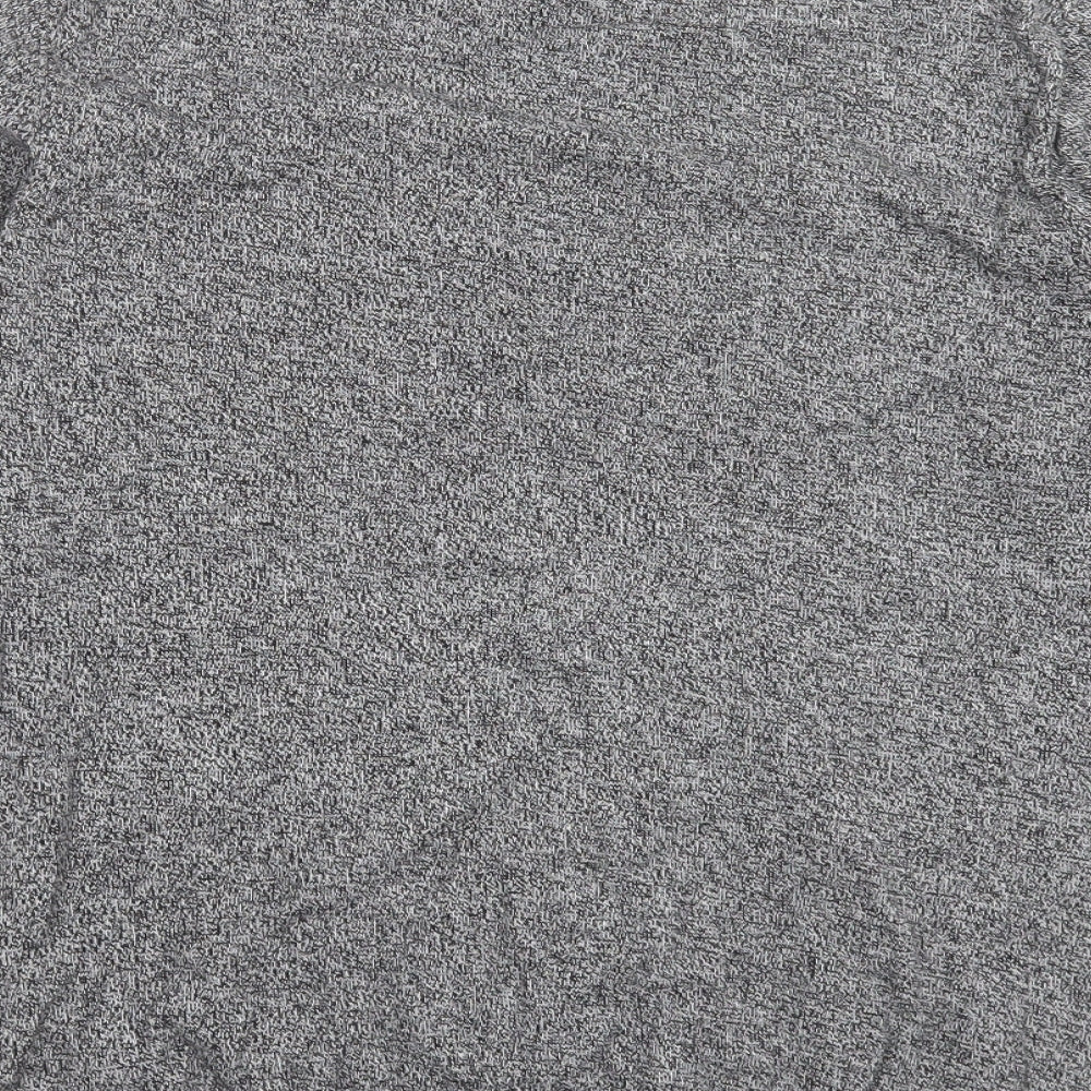 New Look Mens Grey High Neck Cotton Pullover Jumper Size M