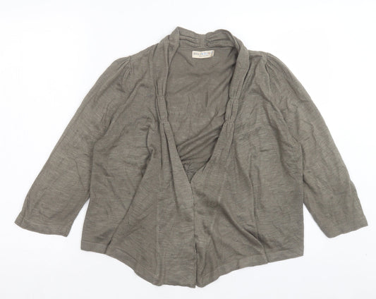 Womens UK Size 14 Indigo Green Cardigan Jumper
