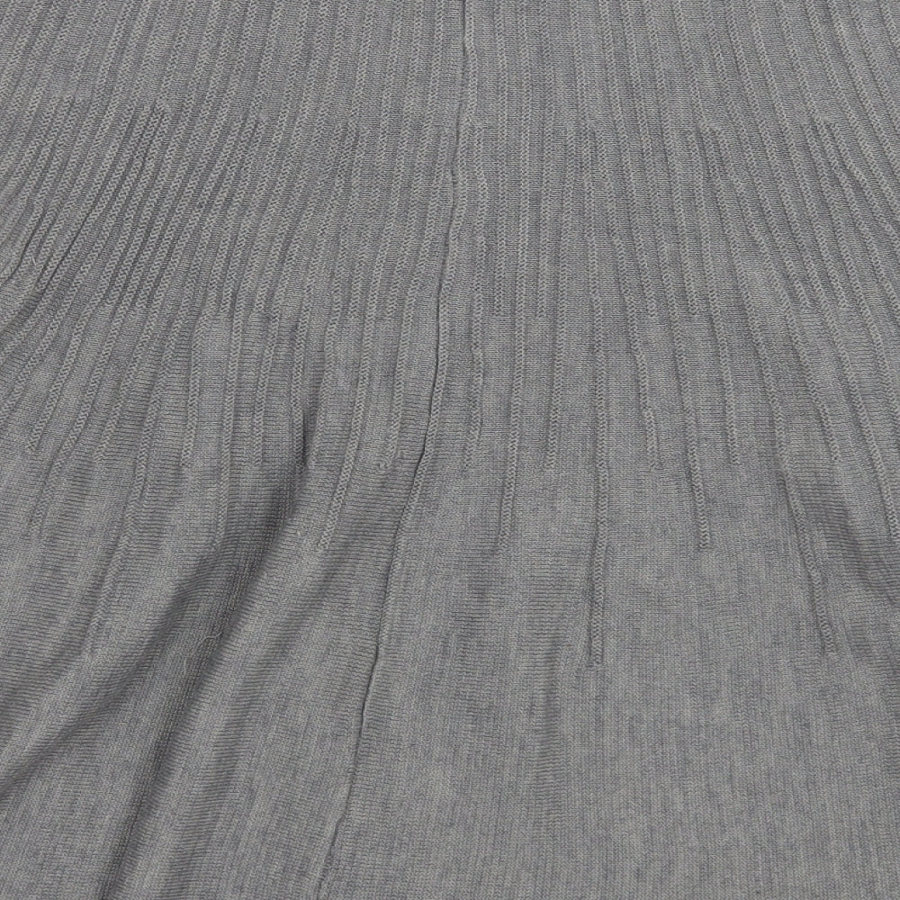 H&M Womens Grey Acrylic A-Line Skirt Size 34 in