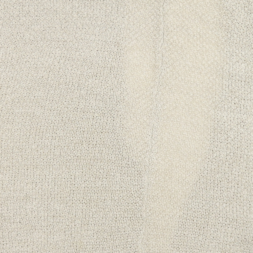 George Womens Beige V-Neck Acrylic Cardigan Jumper Size L