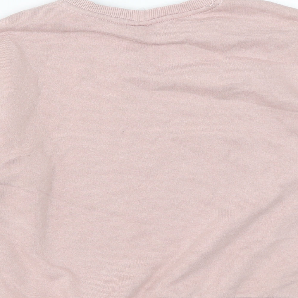 Zara Womens Pink Polyester Pullover Sweatshirt Size 4 Pullover - You Have A Big World To Run