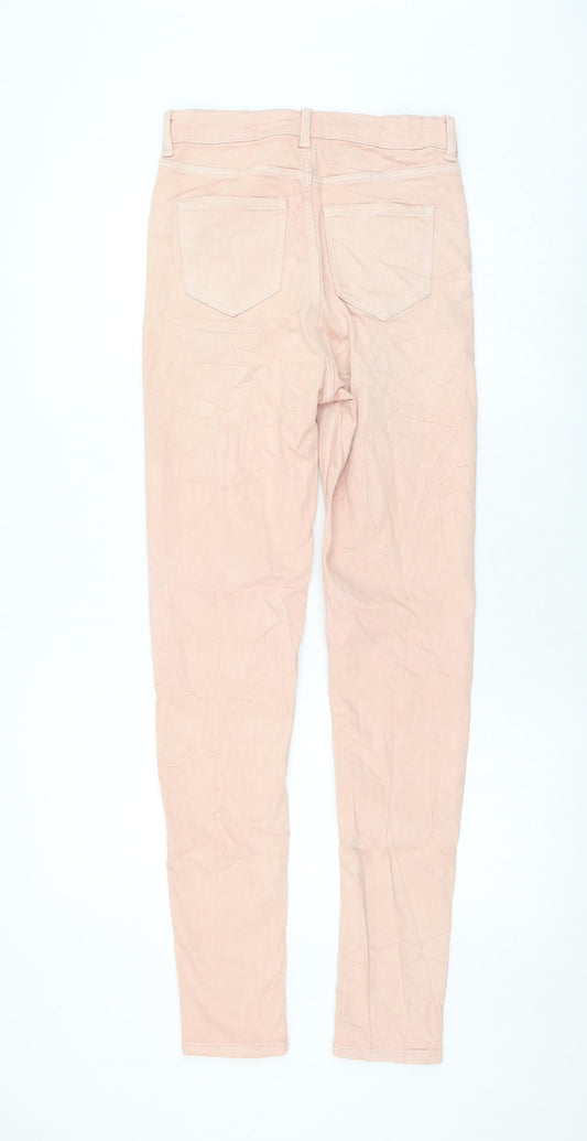 Womens UK Size 8 Marks and Spencer Regular Fit Skinny Pink Jeans