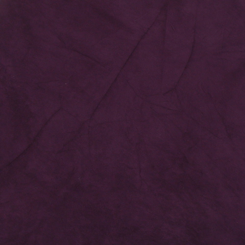 BHS Womens Purple Polyester A-Line Skirt Size 12 Zip