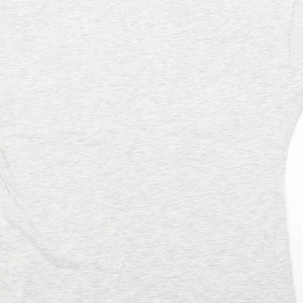 Papaya Womens Grey Cotton Basic T-Shirt Size S Round Neck - Do What Makes You Smile