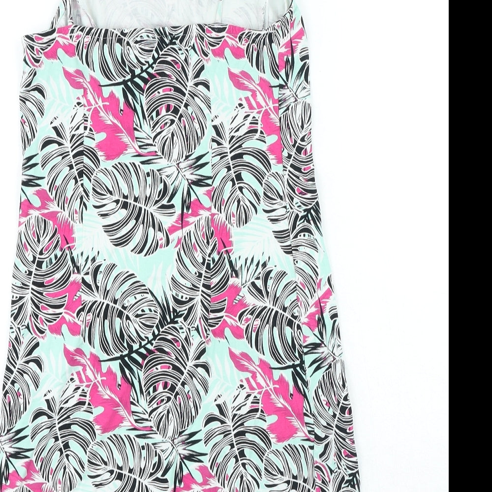 Primark Womens Multicoloured Geometric Cotton Mini Size 8 Round Neck Pullover