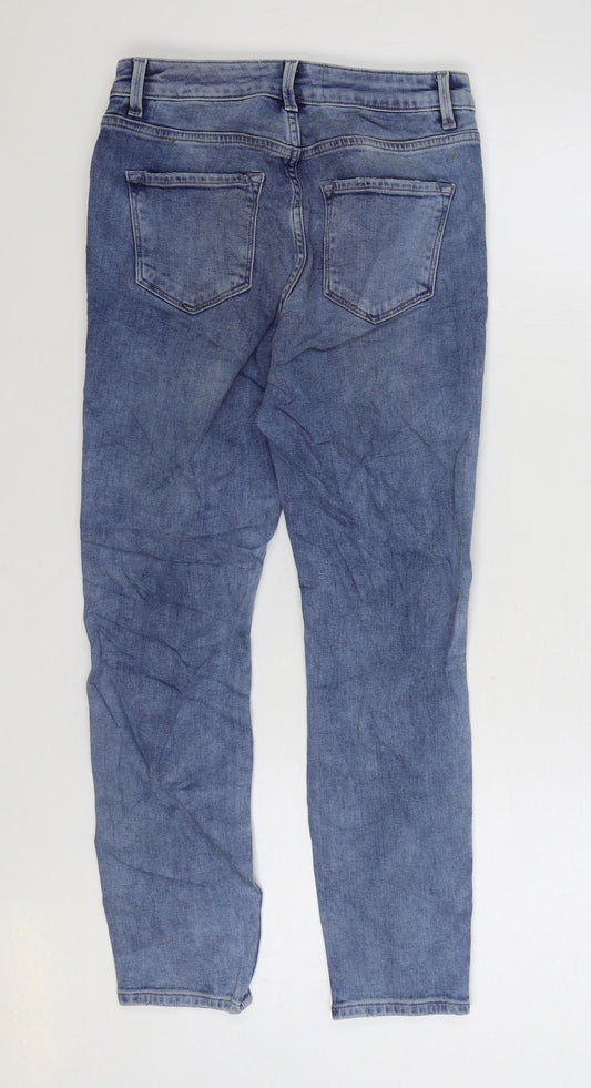 New Look Womens Blue Cotton Skinny Jeans Size 8 L25 in Regular Zip