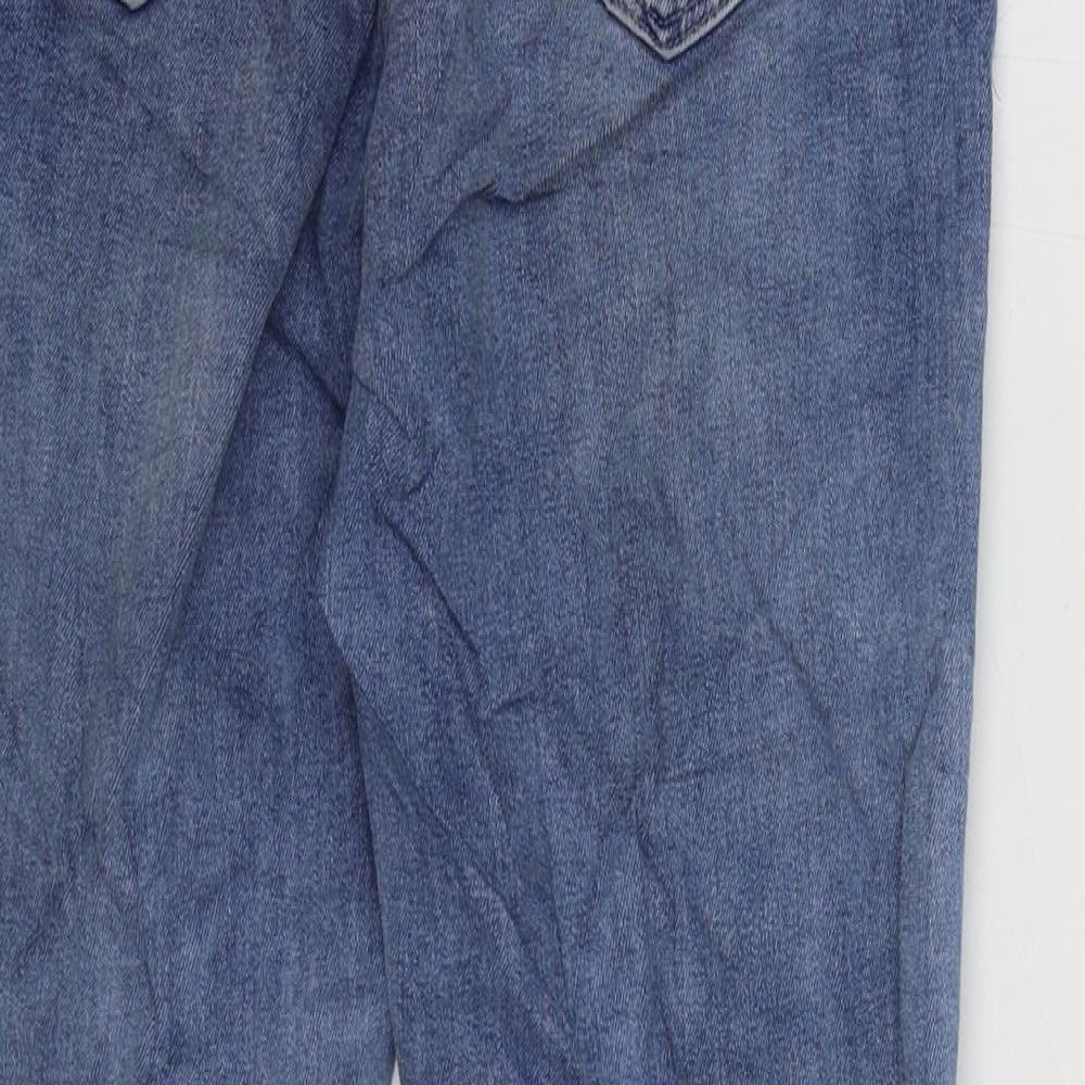 New Look Womens Blue Cotton Skinny Jeans Size 8 L25 in Regular Zip