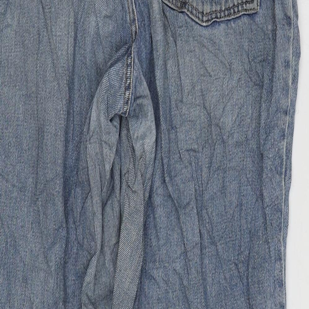 Topshop Womens Blue Cotton Mom Jeans Size 32 in L32 in Regular Zip