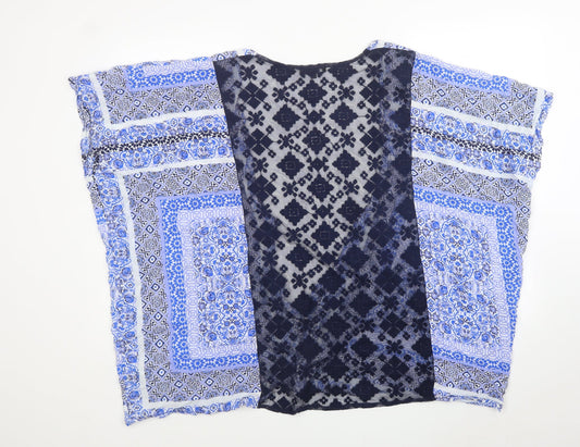 Womens UK Size M New Look Blue Vest Jumper