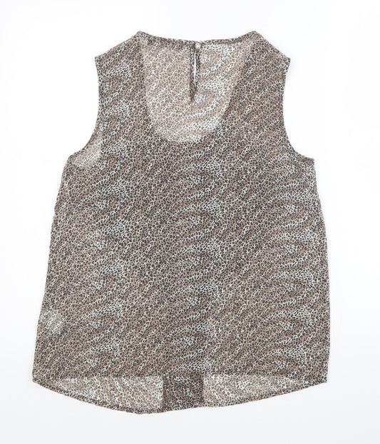 Womens UK Size 10 Atmosphere Brown Basic Blouse
