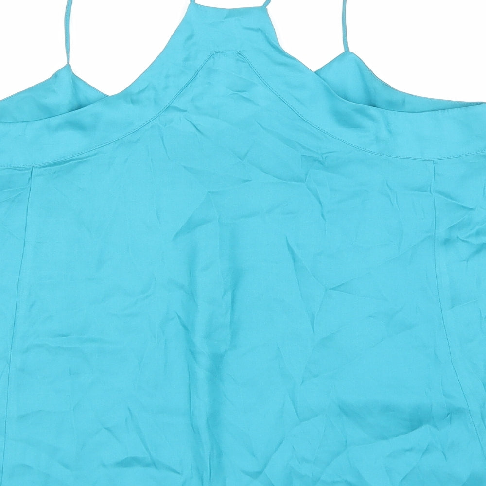 Womens UK Size 10 River Island Blue Camisole T-Shirt