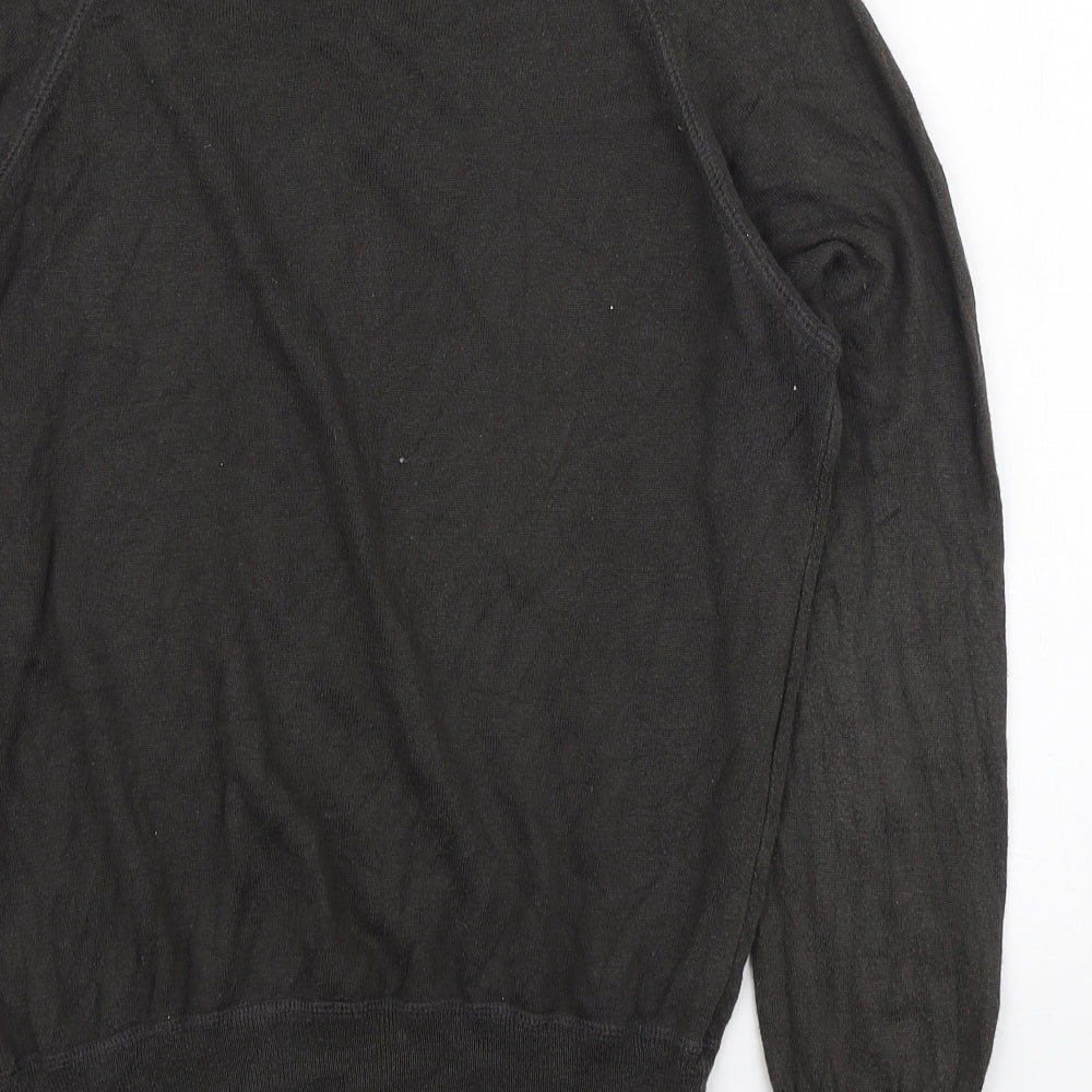 Topman Mens Green Round Neck Cotton Pullover Jumper Size M