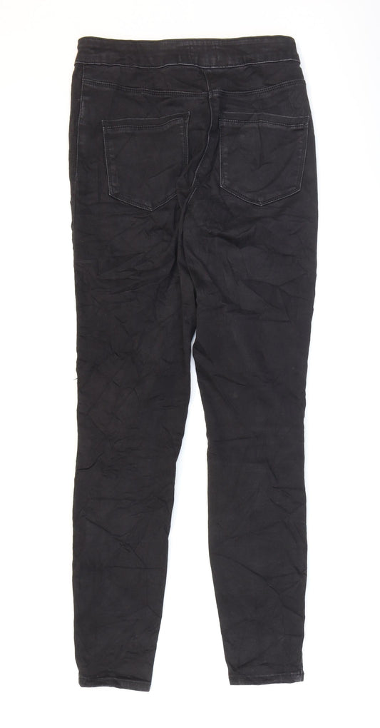 Mens UK Size Papaya Regular Fit Skinny Black Jeans
