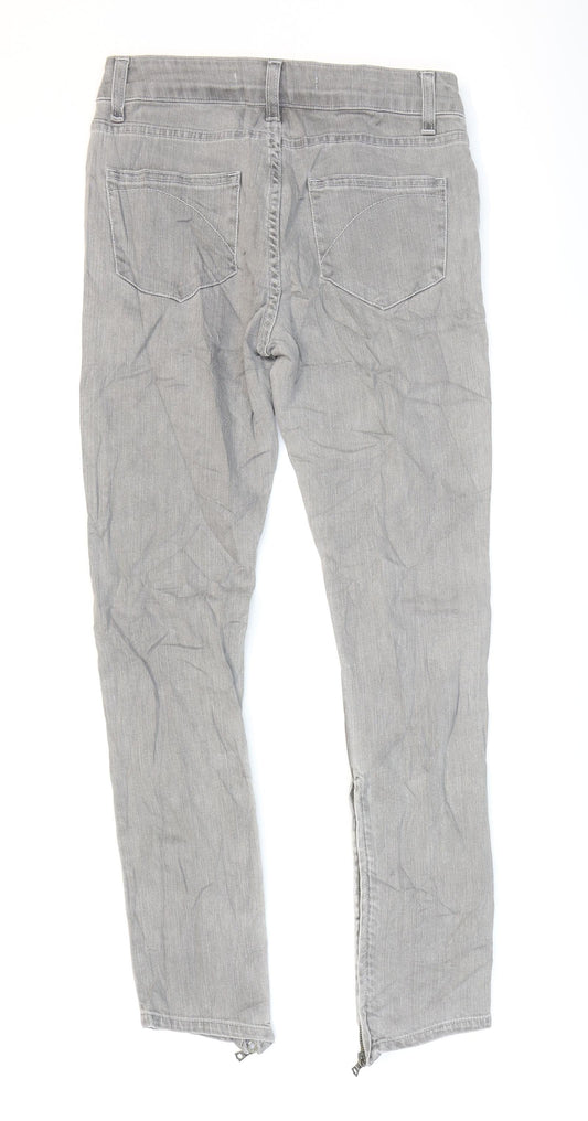 Mens UK Size 27 Superfine Regular Fit Skinny Grey Jeans