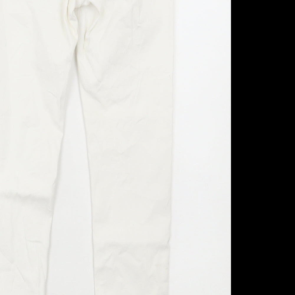 Womens UK Size 8 Marks and Spencer Regular Fit Skinny White Jeans
